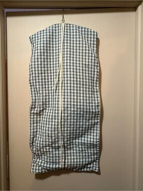 Blue and White Gingham Packing Bag